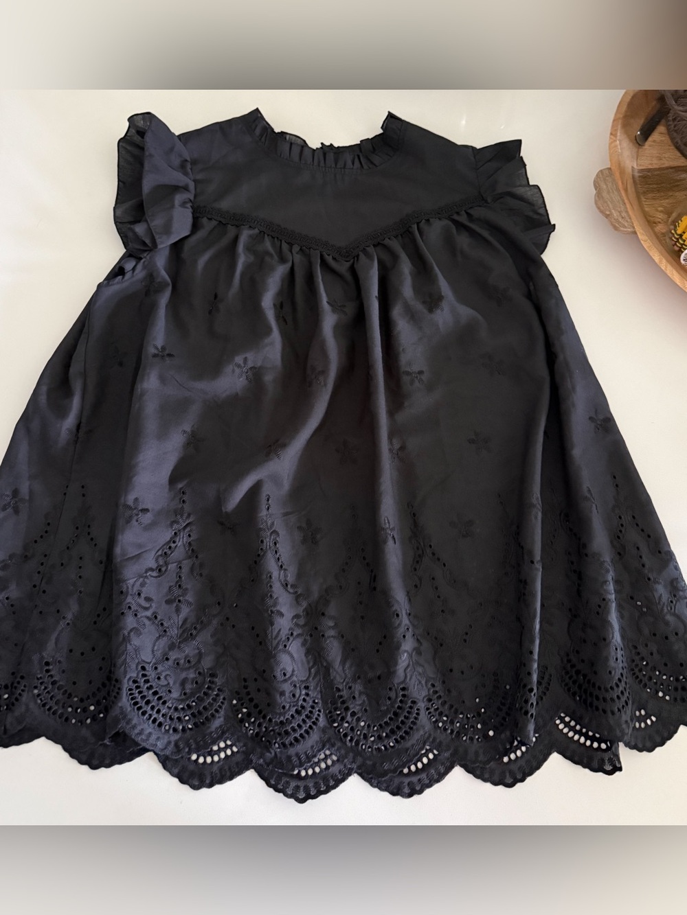 Black Eyelet Shirt